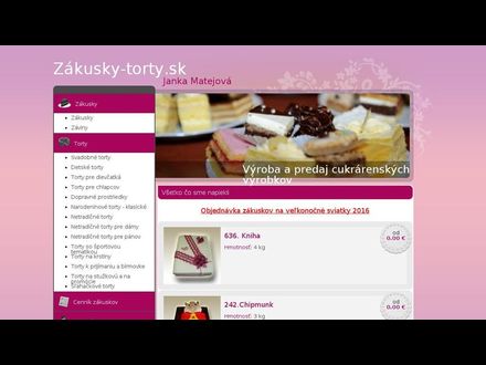 www.zakusky-torty.sk