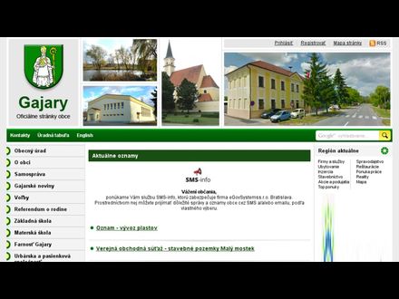 www.gajary.sk