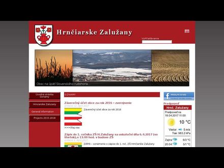 www.hrnciarskezaluzany.sk