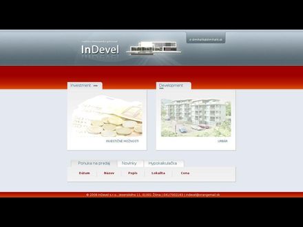 www.development.indevel.sk