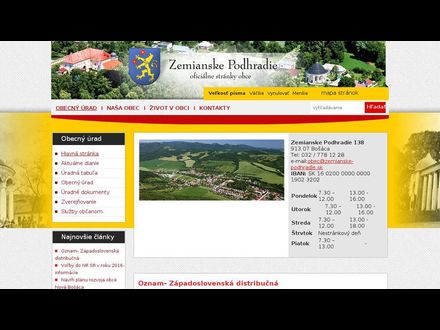 www.zemianske-podhradie.sk