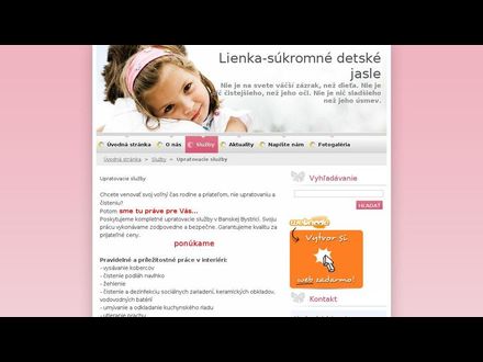 www.lienka-detskecentrum.webnode.sk/sluzby/upratovacie-sluzby
