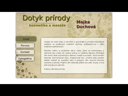 www.dotykprirody-kozmetikamasaze.sk