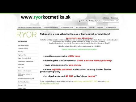 www.ryorkozmetika.sk
