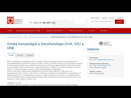 www.unb.sk/klinika-hematologie-a-transfuziologie-lfuk-szu-a-unb
